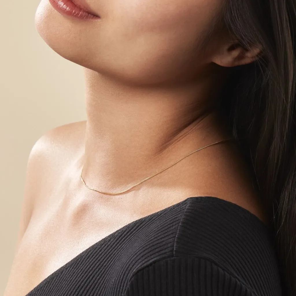 Histoire d'Or Chaîne Ixia Maille Gourmette Diamantee Or Jaune Hot