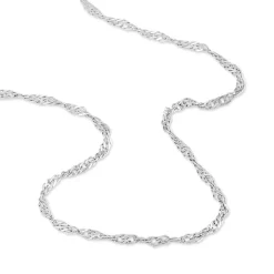 Histoire d'Or Chaîne Leliana Maille Singapour Or Blanc New