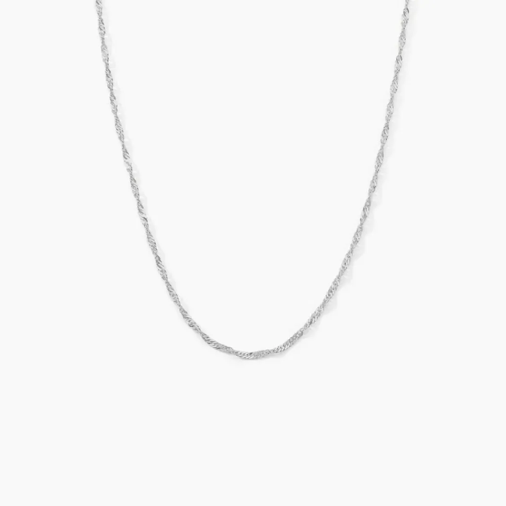 Histoire d'Or Chaîne Ons Maille Singapour Or Blanc Clearance