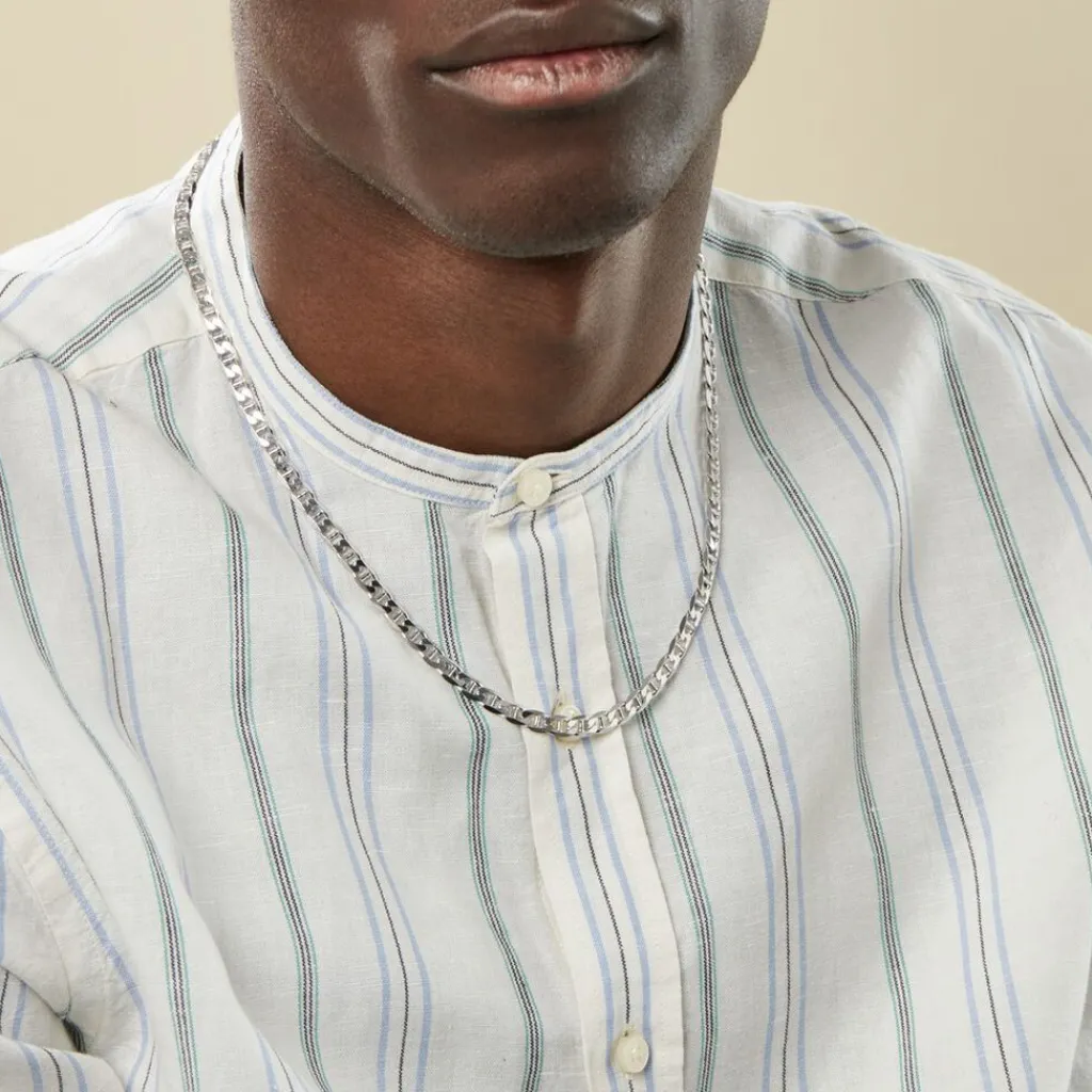 Histoire d'Or Chaîne Piato Marine Argent Blanc Sale