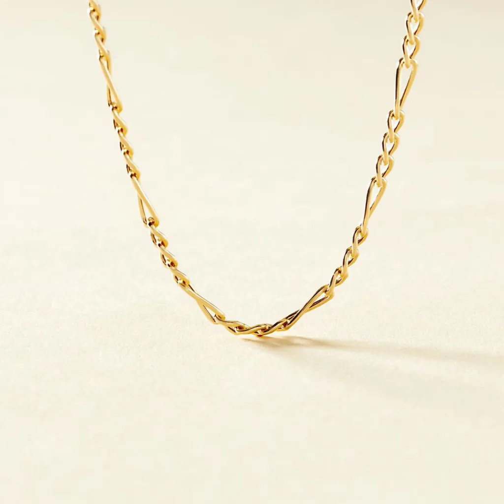 Histoire d'Or Chaîne Valene Maille Alternée 1/3 Or Jaune Discount