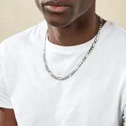 Histoire d'Or Chaîne Vivian Maille Alternee 1/3 Argent Blanc Outlet