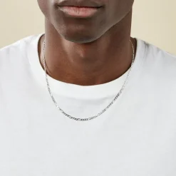 Histoire d'Or Chaîne Vivian Maille Alternee 1/3 Argent Blanc New