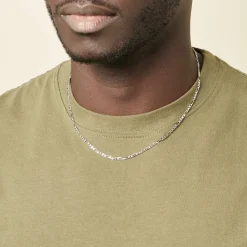 Histoire d'Or Chaîne Vivian Maille Alternee 1/3 Argent Blanc New