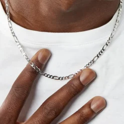 Histoire d'Or Chaîne Vivian Maille Alternee 1/3 Argent Blanc Clearance