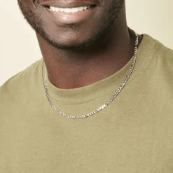 Histoire d'Or Chaîne Vivian Maille Alternee 1/3 Argent Blanc Clearance