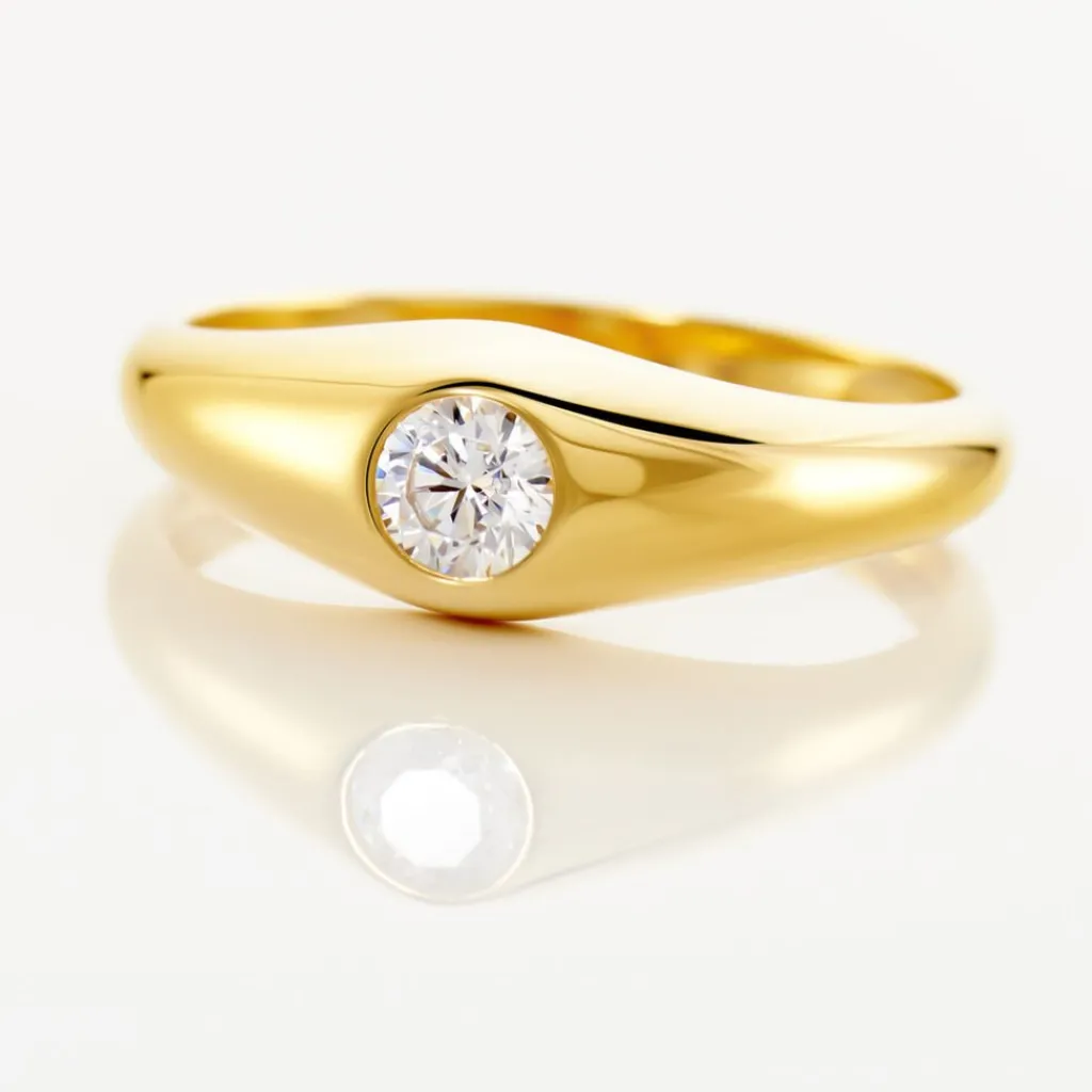 Histoire d'Or Chevaliere Maxime Or Jaune Oxyde Clearance