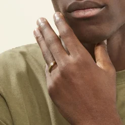 Histoire d'Or Chevaliere Maxime Or Jaune Oxyde Clearance