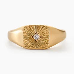 Histoire d'Or Chevaliere Plaqué Or Erditse Oxyde De Zirconium Best