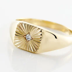 Histoire d'Or Chevaliere Plaqué Or Erditse Oxyde De Zirconium Best