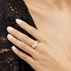 Histoire d'Or Chevaliere Plaqué Or Erditse Oxyde De Zirconium Best