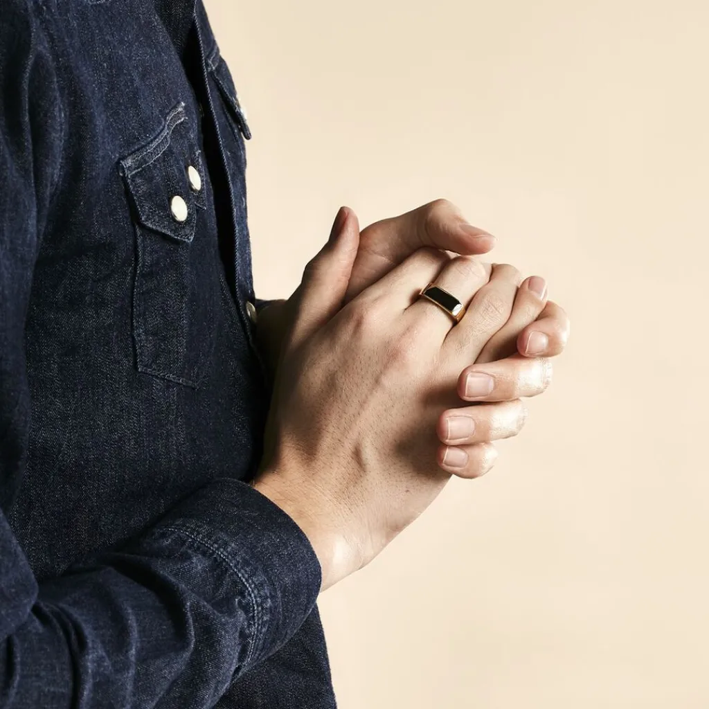 Histoire d'Or Chevaliere Plaqué Or Gregh Email Clearance