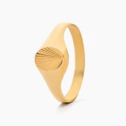 Histoire d'Or Chevaliere Solarium Or Jaune Ovale Soleil Outlet