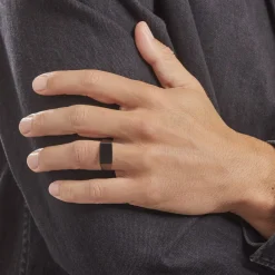 Histoire d'Or Chevalière Luciano acier noir Best