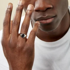 Histoire d'Or Chevalière Amaurie Argent Blanc Onyx Online