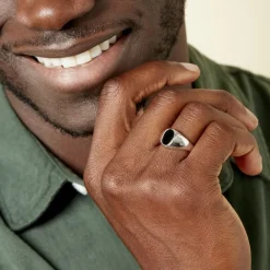 Histoire d'Or Chevalière Amaurie Argent Blanc Onyx Online