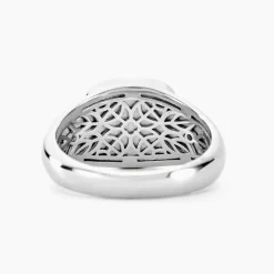 Histoire d'Or Chevalière Argent Blanc Calisto Lapis Lazuli