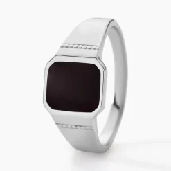 Histoire d'Or Chevalière Argent Blanc Djulian Email Sale