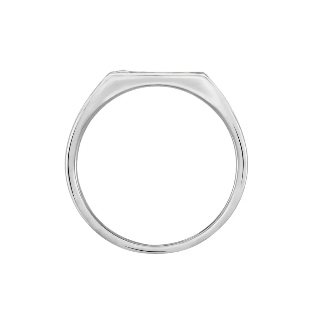 Histoire d'Or Chevalière Argent Blanc Python Email Et Oxyde De Zirconium Best