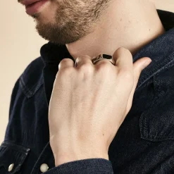 Histoire d'Or Chevalière Argent Blanc Python Email Et Oxyde De Zirconium Best