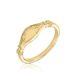 Histoire d'Or Chevalière Azteque plaqué or jaune Online