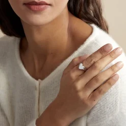 Histoire d'Or Chevalière Barbara Argent Blanc Online