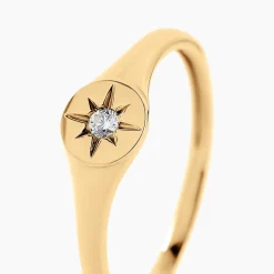 Histoire d'Or Chevalière Chauncey Or Jaune Oxyde De Zirconium Clearance