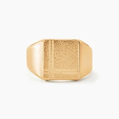 Histoire d'Or Chevalière Cillian plaqué or jaune New