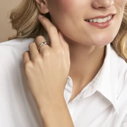 Histoire d'Or Chevalière Dalia Argent Blanc Outlet