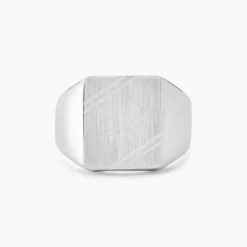 Histoire d'Or Chevalière Daniel Argent Blanc Discount