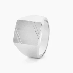 Histoire d'Or Chevalière Daniel Argent Blanc Discount