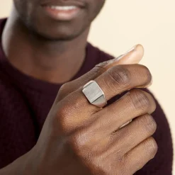 Histoire d'Or Chevalière Gaspare Argent Blanc Outlet