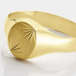 Histoire d'Or Chevalière Gerrard Ovale Diamantee Soleil Or Jaune Online