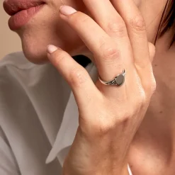 Histoire d'Or Chevalière Giacoma Argent Blanc Clearance