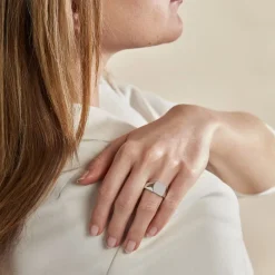 Histoire d'Or Chevalière Gringoire Argent Blanc Hot