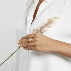 Histoire d'Or Chevalière Gwennen Plaqué Or Oxyde De Zirconium Online