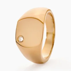 Histoire d'Or Chevalière Hide Plaqué Or Oxyde De Zirconium