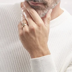 Histoire d'Or Chevalière Hide Plaqué Or Oxyde De Zirconium