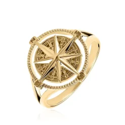 Histoire d'Or Chevalière Jet Plaqué Or Jaune