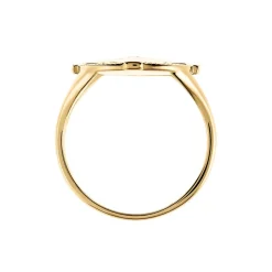 Histoire d'Or Chevalière Jet Plaqué Or Jaune