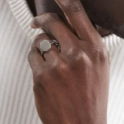 Histoire d'Or Chevalière Kaleo Argent Blanc New