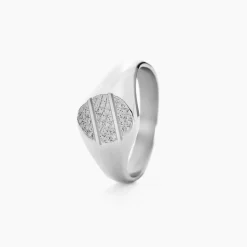 Histoire d'Or Chevalière Kety Argent Blanc Hot