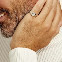 Histoire d'Or Chevalière Kety Argent Blanc Hot