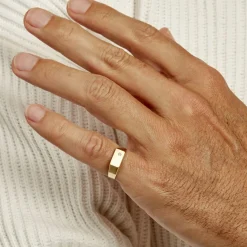 Histoire d'Or Chevalière Leyton Rectangle Or Jaune Oxyde De Zirconium Hot