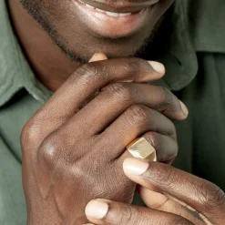 Histoire d'Or Chevalière Lionel Plaqué Or Jaune Online