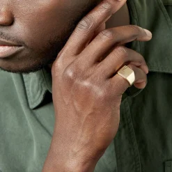 Histoire d'Or Chevalière Lionel Plaqué Or Jaune Online