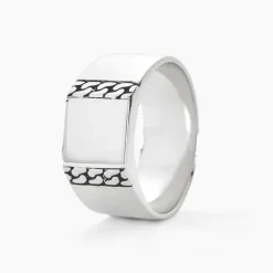 Histoire d'Or Chevalière Luka Argent Blanc Online