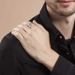 Histoire d'Or Chevalière Luka Argent Blanc Online