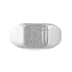 Histoire d'Or Chevalière Nahel Argent Blanc Sale