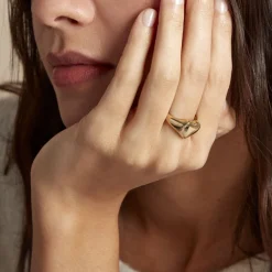 Histoire d'Or Chevalière Philia Acier Doré Online